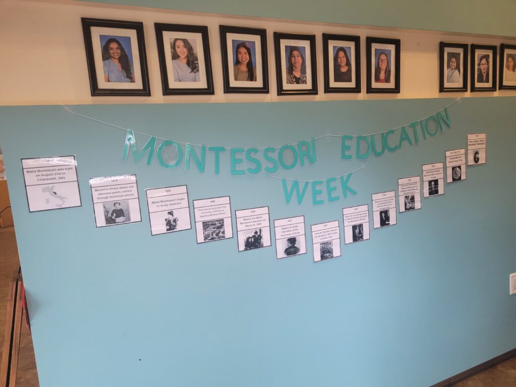 Montessori Education Week Timeline Exhibit